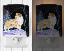 Load image into Gallery viewer, Starry Night Australian Shepherd Ceramic Night Light SS8359CNL