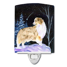 Load image into Gallery viewer, Starry Night Australian Shepherd Ceramic Night Light SS8359CNL