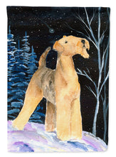Load image into Gallery viewer, Starry Night Airedale Flag Canvas House Size