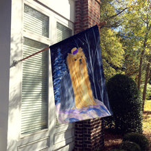 Load image into Gallery viewer, Starry Night Yorkie Flag Canvas House Size