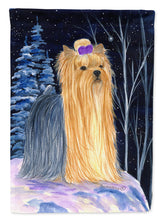 Load image into Gallery viewer, Starry Night Yorkie Flag Canvas House Size