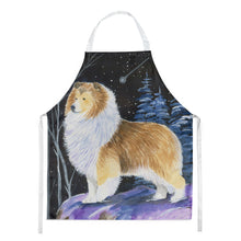 Load image into Gallery viewer, Starry Night Sheltie Apron – Artist-Designed Kitchen, BBQ &amp; Craft Apron
