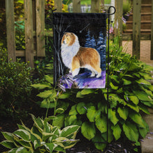 Load image into Gallery viewer, Starry Night Sheltie Garden Flag – Decorative Outdoor Yard Flag