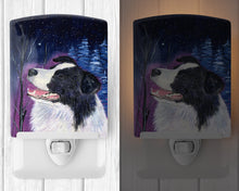 Load image into Gallery viewer, Starry Night Border Collie Ceramic Night Light SS8369CNL