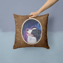 Load image into Gallery viewer, Starry Night Border Collie Throw Pillow - 14x14 Decorative Pillow – Art for Your Home &amp; Patio
