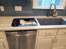 Load image into Gallery viewer, Starry Night Corgi Dish Drying Mat – Absorbent, Artistic Kitchen Essentials SS8373DDM
