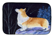 Load image into Gallery viewer, Starry Night Corgi Dish Drying Mat – Absorbent, Artistic Kitchen Essentials SS8373DDM