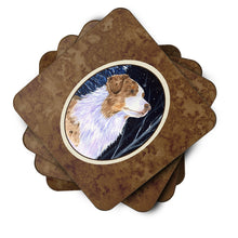 Load image into Gallery viewer, Starry Night Australian Shepherd Coasters - Set of 4 Lightweight Foam, Absorbent Drink Coasters