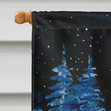 Load image into Gallery viewer, Starry Night Samoyed Flag Canvas House Size