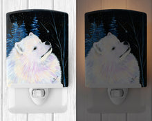 Load image into Gallery viewer, Starry Night Samoyed Ceramic Night Light SS8376CNL