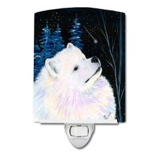 Load image into Gallery viewer, Starry Night Samoyed Ceramic Night Light SS8376CNL