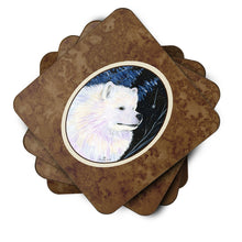Load image into Gallery viewer, Starry Night Samoyed Coasters - Set of 4 Lightweight Foam, Absorbent Drink Coasters