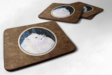 Load image into Gallery viewer, Starry Night Samoyed Coasters - Set of 4 Lightweight Foam, Absorbent Drink Coasters