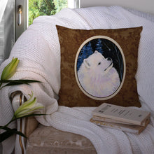 Load image into Gallery viewer, Starry Night Samoyed Throw Pillow - 14x14 Decorative Pillow – Art for Your Home &amp; Patio