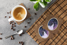 Load image into Gallery viewer, Starry Night Papillon Coasters - Set of 4 Lightweight Foam, Absorbent Drink Coasters