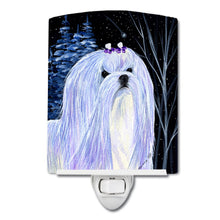 Load image into Gallery viewer, Starry Night Maltese Ceramic Night Light SS8378CNL