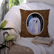 Load image into Gallery viewer, Starry Night Maltese Throw Pillow - 14x14 Decorative Pillow – Art for Your Home &amp; Patio