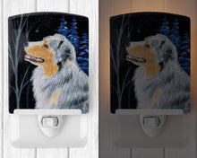 Load image into Gallery viewer, Starry Night Australian Shepherd Ceramic Night Light SS8382CNL