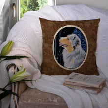 Load image into Gallery viewer, Starry Night Australian Shepherd Throw Pillow - 14x14 Decorative Pillow – Art for Your Home &amp; Patio