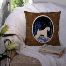 Load image into Gallery viewer, Starry Night Wheaten Terrier Soft Coated Throw Pillow - 14x14 Decorative Pillow – Art for Your Home &amp; Patio