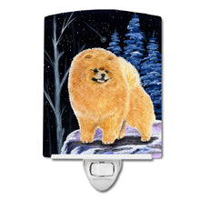 Load image into Gallery viewer, Starry Night Pomeranian Ceramic Night Light SS8396CNL