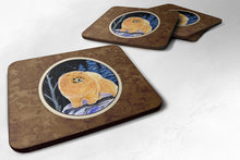 Load image into Gallery viewer, Starry Night Pomeranian Coasters - Set of 4 Lightweight Foam, Absorbent Drink Coasters