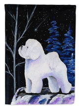 Load image into Gallery viewer, Starry Night Bichon Frise Flag Canvas House Size