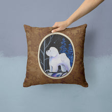 Load image into Gallery viewer, Starry Night Bichon Frise Throw Pillow - 14x14 Decorative Pillow – Art for Your Home &amp; Patio