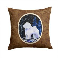 Load image into Gallery viewer, Starry Night Bichon Frise Throw Pillow - 14x14 Decorative Pillow – Art for Your Home &amp; Patio