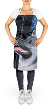 Load image into Gallery viewer, Starry Night Norwegian Elkhound Apron – Artist-Designed Kitchen, BBQ &amp; Craft Apron