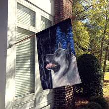 Load image into Gallery viewer, Starry Night Norwegian Elkhound Flag Canvas House Size