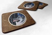 Load image into Gallery viewer, Starry Night Norwegian Elkhound Coasters - Set of 4 Lightweight Foam, Absorbent Drink Coasters