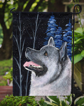 Load image into Gallery viewer, Starry Night Norwegian Elkhound Garden Flag - Outdoor Decorative Yard Flag