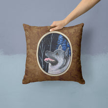 Load image into Gallery viewer, Starry Night Norwegian Elkhound Throw Pillow - 14x14 Decorative Pillow – Art for Your Home &amp; Patio