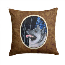 Load image into Gallery viewer, Starry Night Norwegian Elkhound Throw Pillow - 14x14 Decorative Pillow – Art for Your Home &amp; Patio