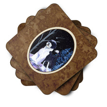 Load image into Gallery viewer, Starry Night Portuguese Water Dog Coasters - Set of 4 Lightweight Foam, Absorbent Drink Coasters