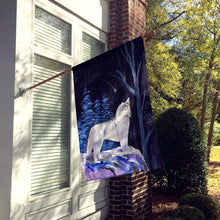 Load image into Gallery viewer, Starry Night Siberian Husky Flag Canvas House Size