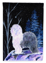 Load image into Gallery viewer, Starry Night Old English Sheepdog Flag Canvas House Size