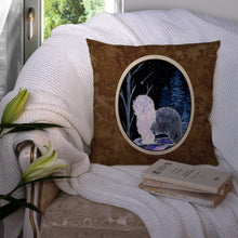 Load image into Gallery viewer, Starry Night Old English Sheepdog Throw Pillow - 14x14 Decorative Pillow – Art for Your Home &amp; Patio
