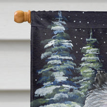 Load image into Gallery viewer, Starry Night Keeshond Flag Canvas House Size