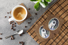 Load image into Gallery viewer, Starry Night Keeshond Coasters - Set of 4 Lightweight Foam, Absorbent Drink Coasters