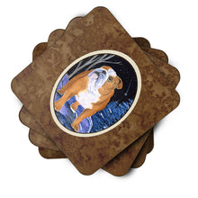 Load image into Gallery viewer, Starry Night English Bulldog Coasters - Set of 4 Lightweight Foam, Absorbent Drink Coasters