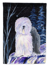 Load image into Gallery viewer, Starry Night Old English Sheepdog Flag Canvas House Size