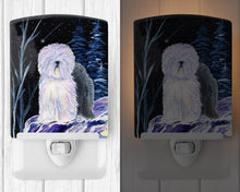 Load image into Gallery viewer, Starry Night Old English Sheepdog Ceramic Night Light SS8406CNL