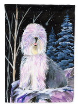 Load image into Gallery viewer, Starry Night Old English Sheepdog Garden Flag - Outdoor Decorative Yard Flag