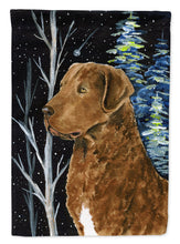 Load image into Gallery viewer, Starry Night Chesapeake Bay Retriever Flag Canvas House Size