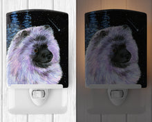 Load image into Gallery viewer, Starry Night Keeshond Ceramic Night Light SS8412CNL