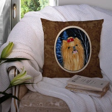 Load image into Gallery viewer, Starry Night Yorkie Throw Pillow - 14x14 Decorative Pillow – Art for Your Home &amp; Patio