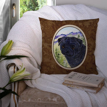 Load image into Gallery viewer, Pug Throw Pillow - 14x14 Decorative Pillow – Art for Your Home &amp; Patio