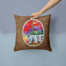 Load image into Gallery viewer, Keeshond Throw Pillow - 14x14 Decorative Pillow – Art for Your Home &amp; Patio